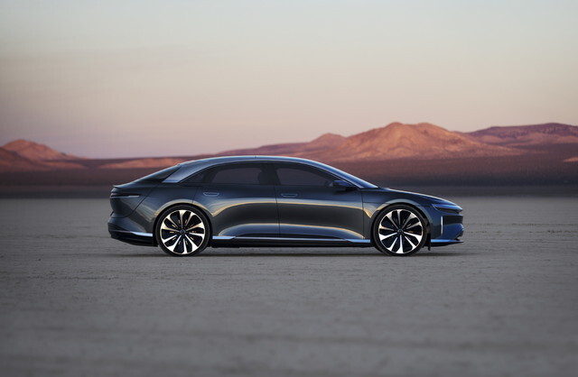 A sedan model from Lucid Motors, an electric car maker with whom LG Chem has secured a monopoly on battery supply contracts. (provided by LG Chem)