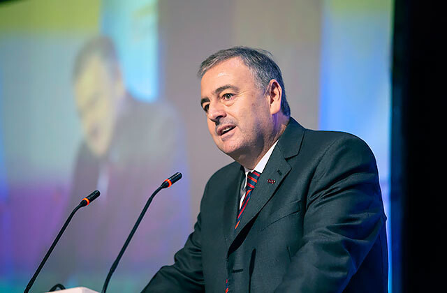 아리엘 과르코 ICA 회장이 2018년 아르헨티나 부에노스아이레스에서 열린 제5차 아메리카 협동조합 총회에서 연설하고 있다. ICA 제공