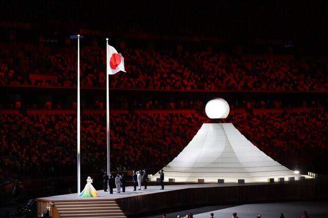 A still from the closing ceremony of the Tokyo Olympics at the Japan National Stadium in Tokyo on Sunday.