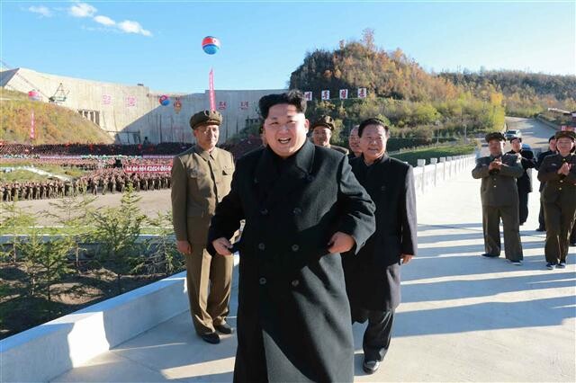 in an image released on Oct. 4 by the Korean Central News Agency. (KCNA/Yonhap News)
