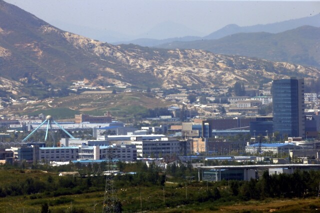 A view of the Kaesong Industrial Complex from Paju