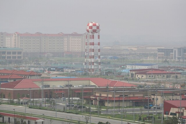 The newly constructed portion of Camp Humphreys in Pyeongtaek