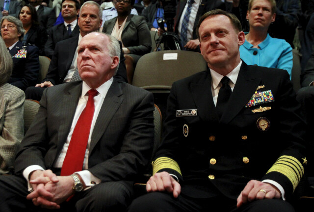 National Security Agency Director Michael Rogers and CIA Director John Brennan