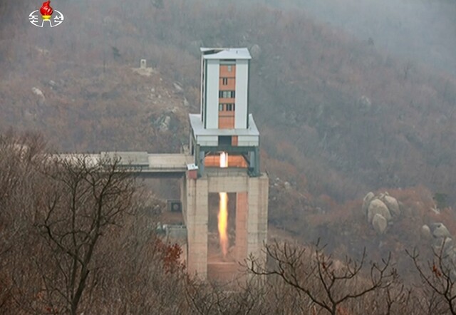 North Korean leader Kim Jong-un observed the test of a high power rocket engine on Mar. 19
