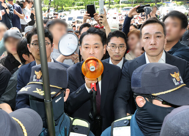 장동혁 대표 지지자들과 함께한 집회 현장 자료사진