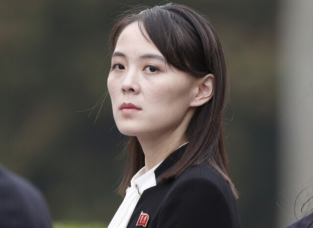 Kim Yo-jong, the sister of North Korean leader Kim Jong-un and the vice department director of the Workers’ Party of Korea Central Committee, attends a ceremony in Hanoi, Vietnam, on March 2, 2019. (AP/Yonhap)