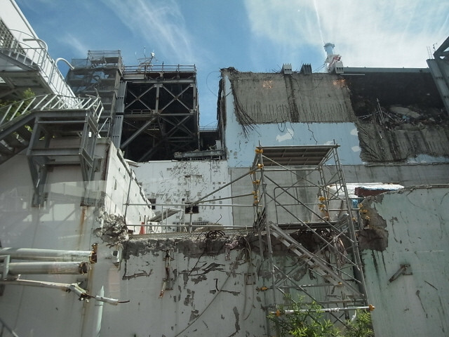 A 2017 image of a building in the Fukushima Daiichi Nuclear Power Plant. (photo pool)