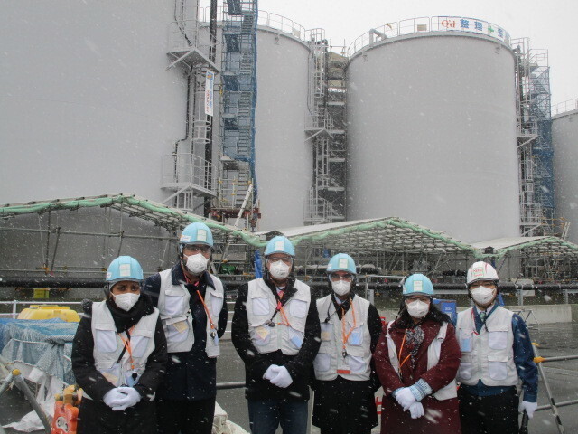 Members of the Pacific Islands Forum Secretariat and an independent panel of experts that advises the forum carried out an on-site inspection of the Fukushima Daiichi nuclear power plant in February 2023. (courtesy of TEPCO)