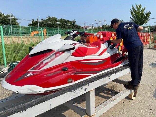 The jet ski that Kwon arrived in Korea on. (courtesy of the Incheon Coast Guard Station)