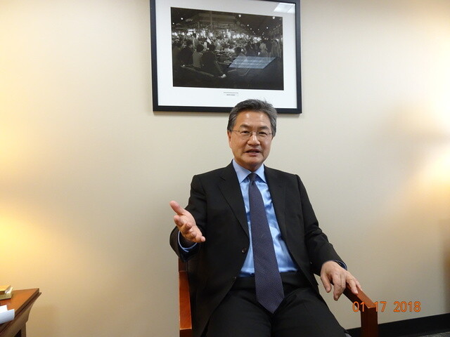 US Special Representative for North Korea Policy Joseph Yun speaks to the Hankyoreh at his office in Washington