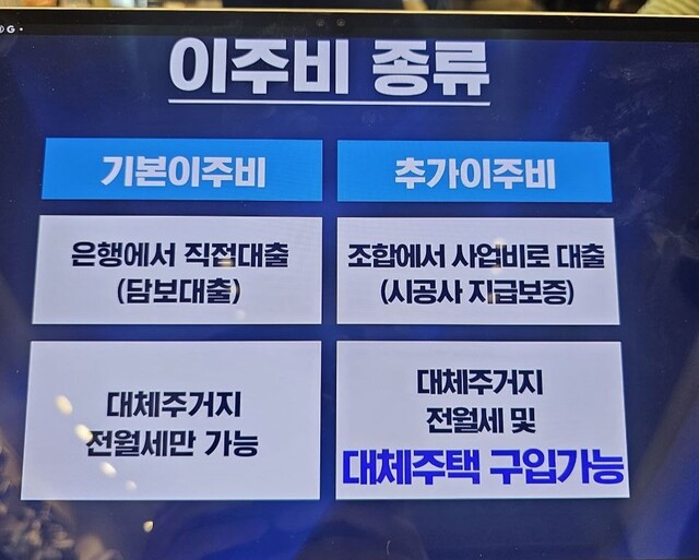 삼성물산이 서울 강남구 개포우성7차 재건축 사업 수주전에서 추가 이주비로 “대체주택 구입가능”하다는 점을 홍보하고 있다. 독자 제공