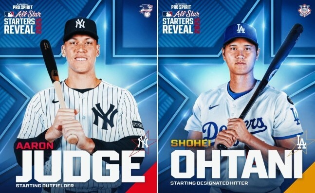 New York Yankees Aaron Jersey (left) and Los Angeles (LA) Dodgers Otani will compete in the 2025 Major League All -Star Game. Major League Nuri House