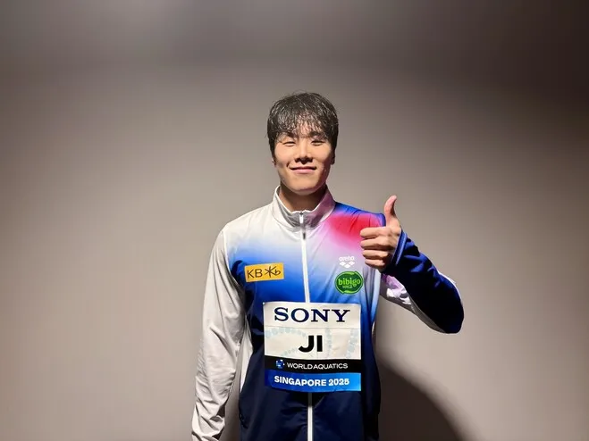 지유찬, 세계선수권 자유형 50m 7위했지만…메달만큼 …
