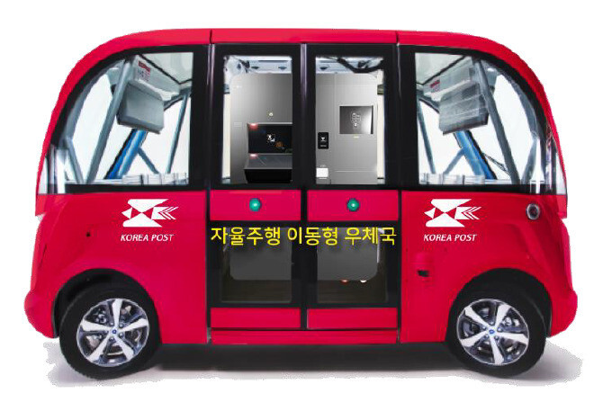 A mobile post office to be used by Korea Post’s self-driving delivery service. (provided by Korea Post)