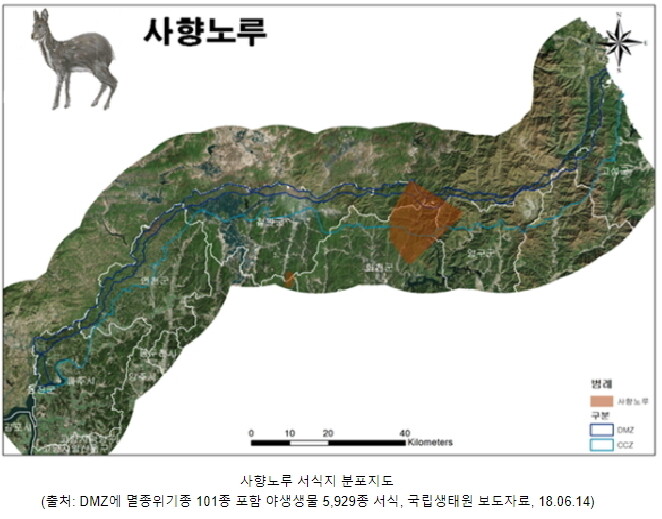 Musk deer habitat distribution map.  Provided by Green Alliance ※ Click image to enlarge.