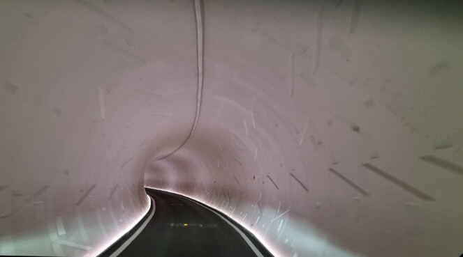 ‘베이거스 루프’(Vagas Loop) 정류소 3곳을 연결하는 약 2.7㎞의 터널 안.