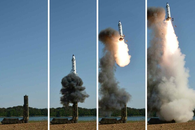 The launch of a Pukguksong-2 medium-range ballistic missile from North Korea on May 21