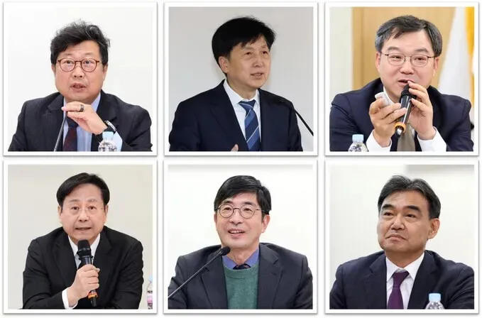 (Clockwise from top left) Kim Woo-jin of Seoul National University, Rep. Oh Gi-hyoung, Kim Kwang-joong of ClassHankyul, Lee Sung-won of Truston Asset Management, Won Chong-hyun of the National Pension Service, Ryu Young-jae of Sustinvest.