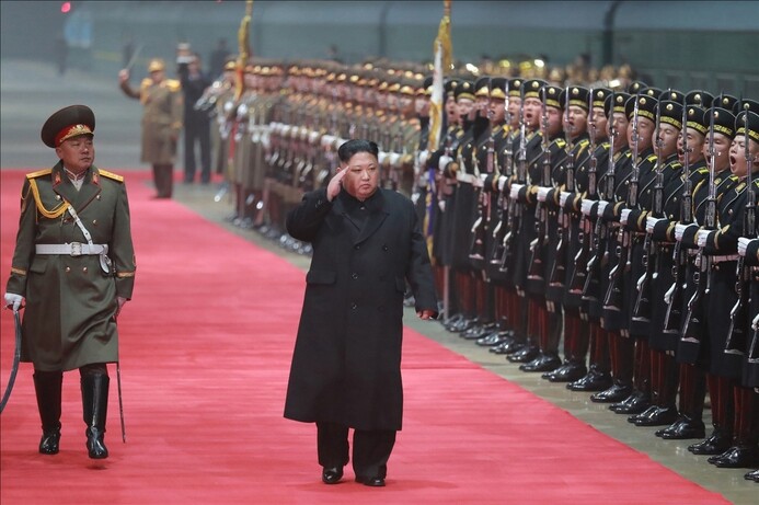 North Korean leader Kim Jong-un returns to Pyongyang from his Vietnam trip on Mar. 5. (Yonhap News)