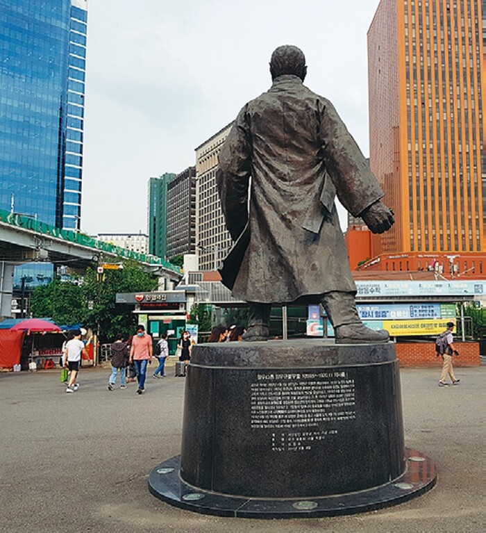 A statue of Kang Woo-gyu, a physician and independence fighter during the Japanese colonial period