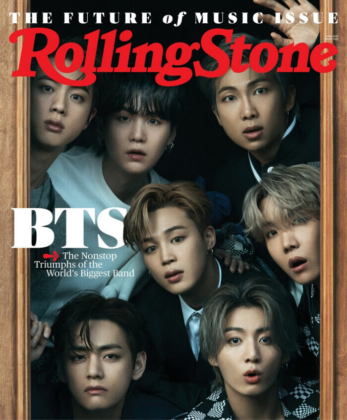 BTS on the cover of Rolling Stone. (courtesy of Big Hit Music)