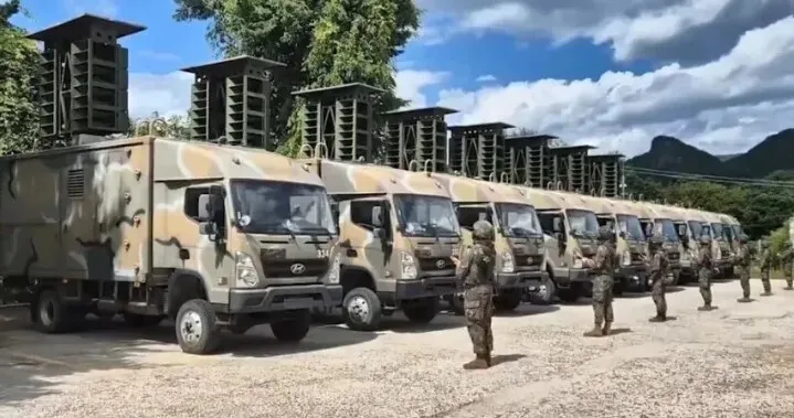 In June of 2024, South Korea’s Joint Chiefs of Staff said that drills were carried out in preparation for the resumption of loudspeaker broadcasts into the North. Pictured are soldiers inspecting and operating loudspeaker vehicles as part of the drill. (courtesy of the Joint Chiefs)