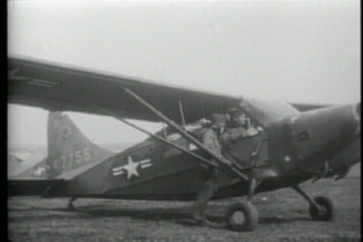 A US military liaison aircraft that was deployed to Jeju during the uprising and massacre there to seek out residents who fled to the mountains.