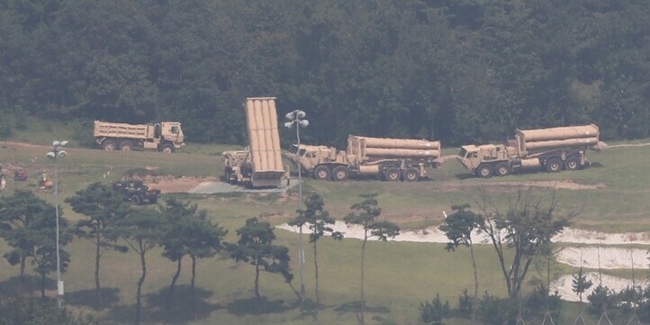 The US’ Terminal High Altitude Area Defense (THAAD) system in Seongju, North Gyeongsang Province. (Baek So-ah, staff photographer)