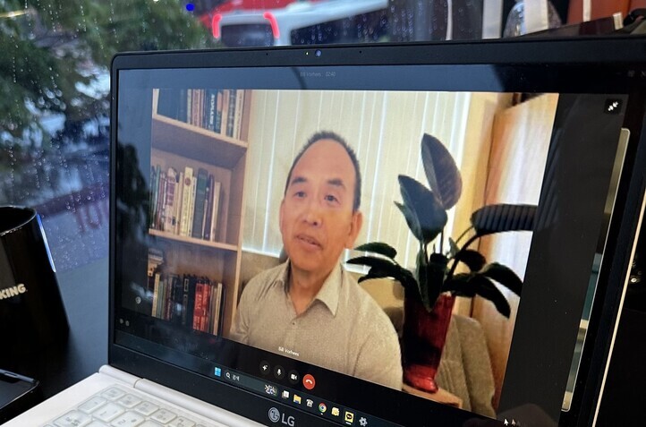 Vorhees speaks to the Hankyoreh over video conference on May 6.
