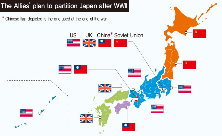 The Allies' plan to partition Japan after WWII