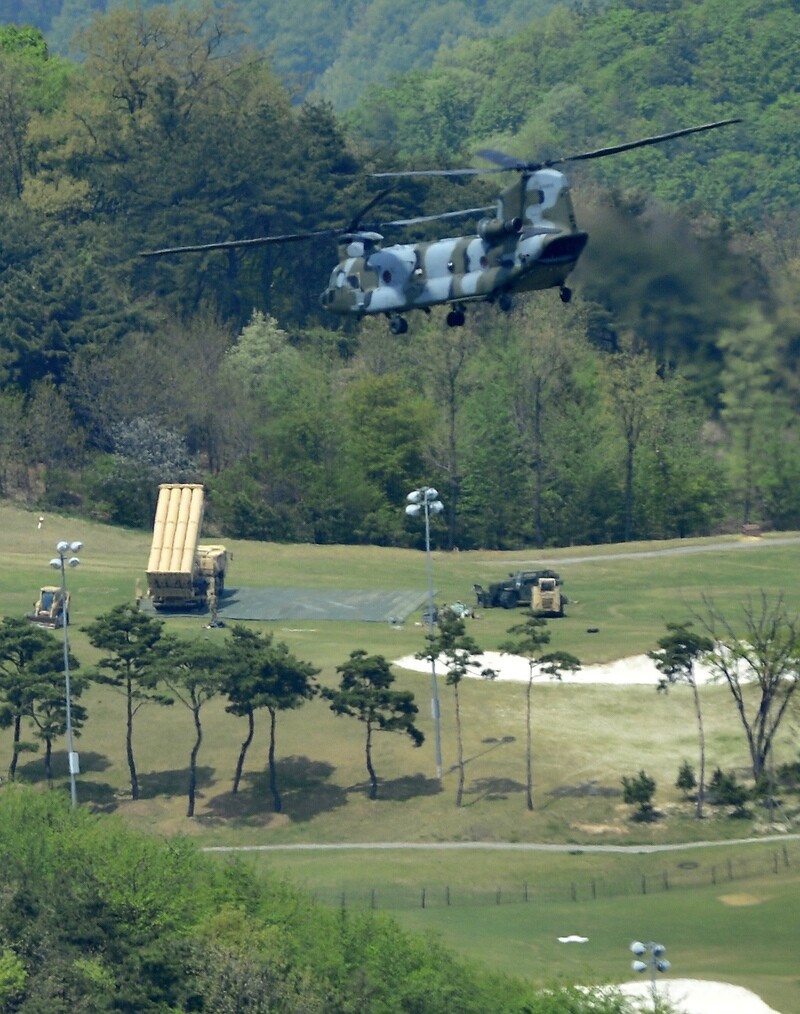Key components of the THAAD missile defense system are deployed in Seongju