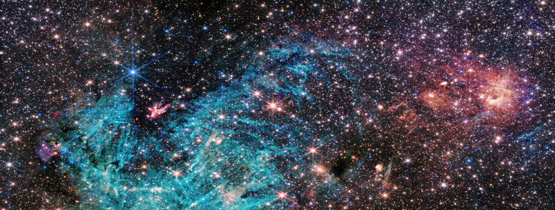 제임스웹우주망원경으로 본 우리 은하 중심부. 사진에 보이는 영역은 약 50광년 크기이며 약 50만개의 별이 드러나 있다. 우주망원경과학연구소 제공