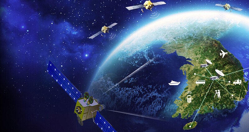 Korea’s satellite navigation system is made up of eight satellites. (provided by the Korea Aerospace Research Institute)