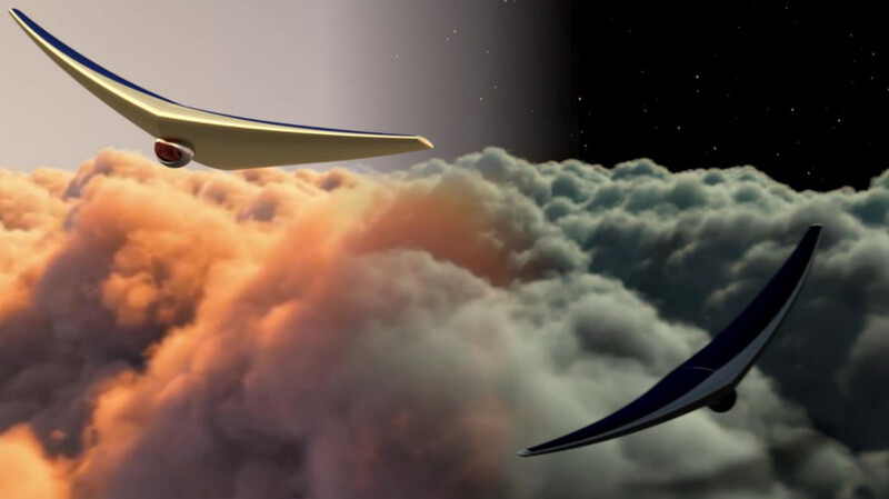 금성 대기와 구름을 조사하는 가오리 드론. 나사 제공
