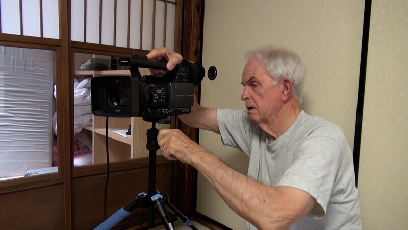 Professor David Plath as he filmed footage for his documentary “So Long Asleep.” (photo provided by Song Ki-chan)