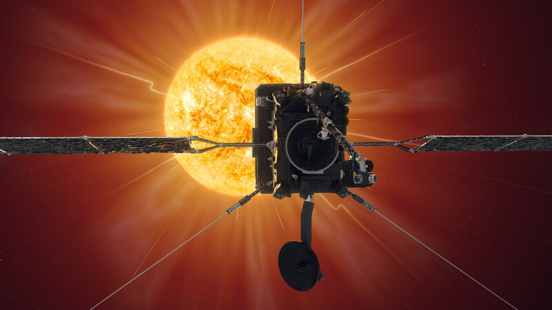 솔라 오비터의 태양 근접비행 상상도. 유럽우주국 제공