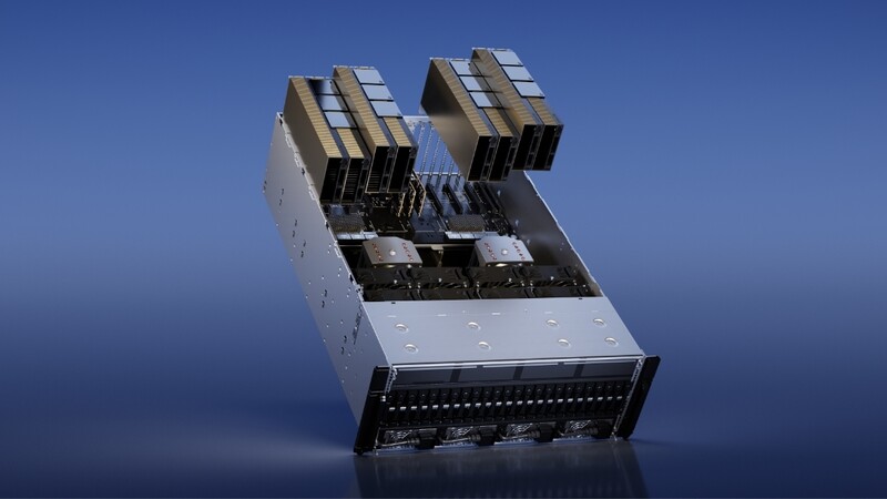 인공지능용으로 개발된 엔비디아의 최신 그래픽칩 ‘H100 NVL GPU’. 엔비디아 제공