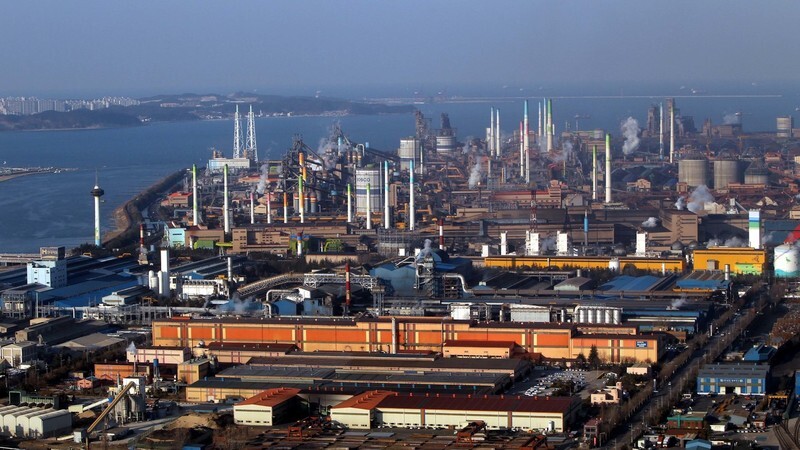 The POSCO steel mill in Pohang