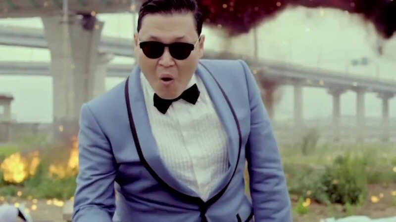 Psy’s “Gangnam Style” peaked at No. 2 on Billboard’s “Hot 100” list in 2012.