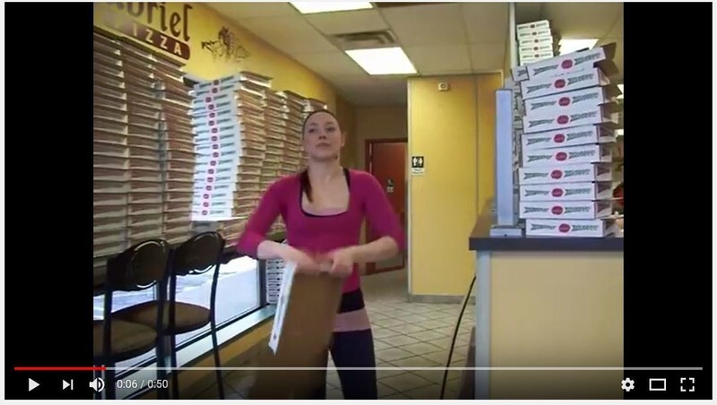 The pizza-box folding video on YouTube featured in the film “Parasite”