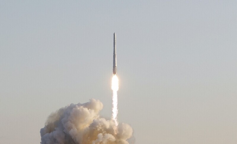 South Korea’s Nuri rocket lifts off from Naro Space Center on Oct. 21, 2021. (provided by the Korean Aerospace Research Institute)