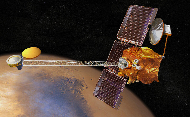 미 항공우주국의 화성 궤도선 ‘2001 마스 오디세이’ 상상도. 나사 제공
