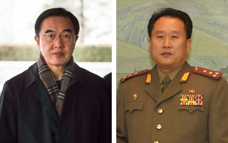 The two men who will lead their respective sides at the inter-Korean dialogue on Jan. 9: South Korean Minister of Unification Cho Myoung-gyon (left) and North Korea Committee for the Peaceful Reunification of the Fatherland (CPRF) chairman Ri Son-kwon. (Yonhap News)