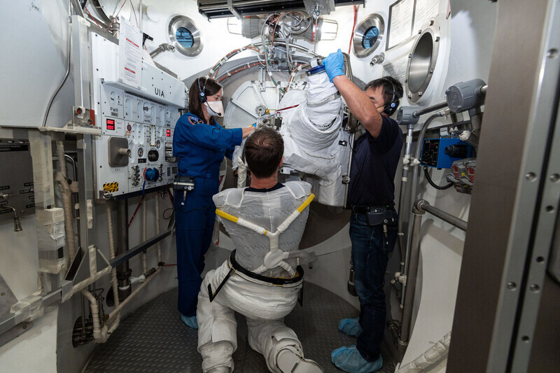 Inner garments astronauts put on underneath their spacesuits are shared among astronauts. (provided by the European Space Agency)
