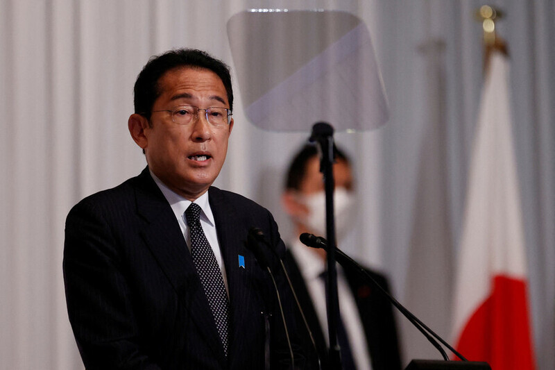 Japanese Prime Minister Fumio Kishida speaks about his Liberal Democratic Party’s policy directions on July 11, following the party’s big win in the upper house elections. (Reuters/Yonhap News)