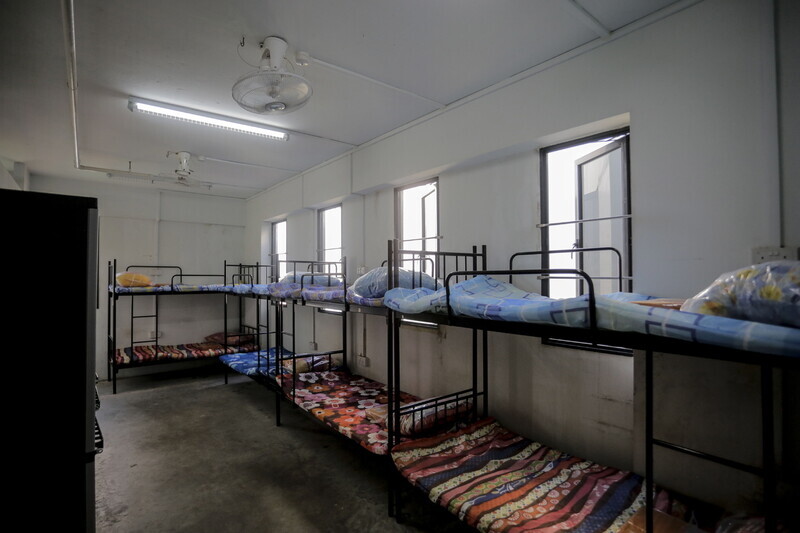 A migrant worker dormitory in urban Singapore (EPA/Yonhap)