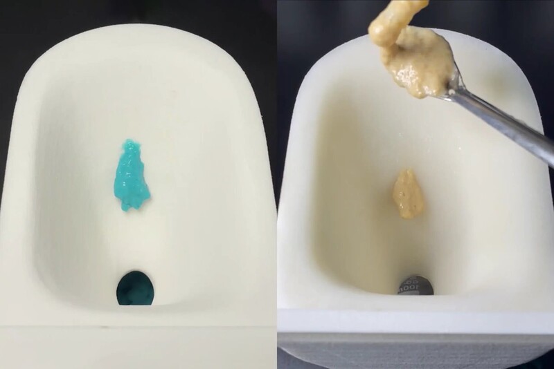 물 없이도 배설물을 완전히 아래로 흘려보내는 3D 프린팅 변기가 개발됐다. 화중과학기술대 동영상 갈무리
