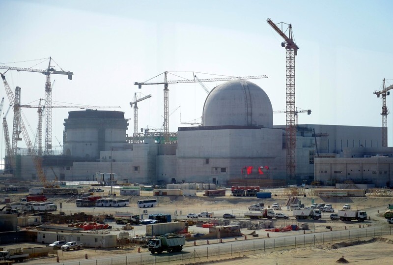 The construction site of the Barakah nuclear power plant in the United Arab Emirates. (provided by KEPCO)