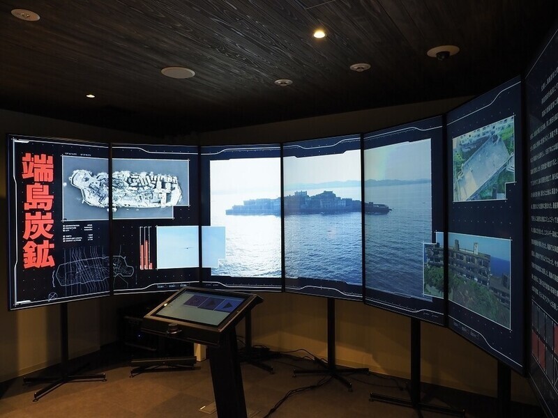 An exhibit at the Industrial Heritage Information Center in Tokyo on Hashima Island (Gunkanjima, or Battleship Island), where hundreds of Koreans were mobilized to perform forced labor during the Japanese colonial occupation. (provided by the Industrial Heritage Information Center)