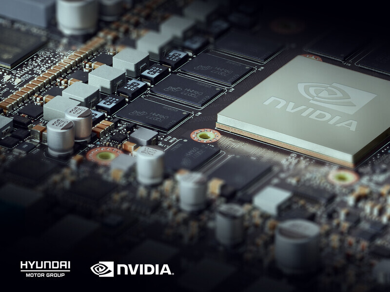 The Nvidia chip that’s expected to be installed in every car released by Hyundai Motor Group starting 2022. (provided by Hyundai Motor Group)